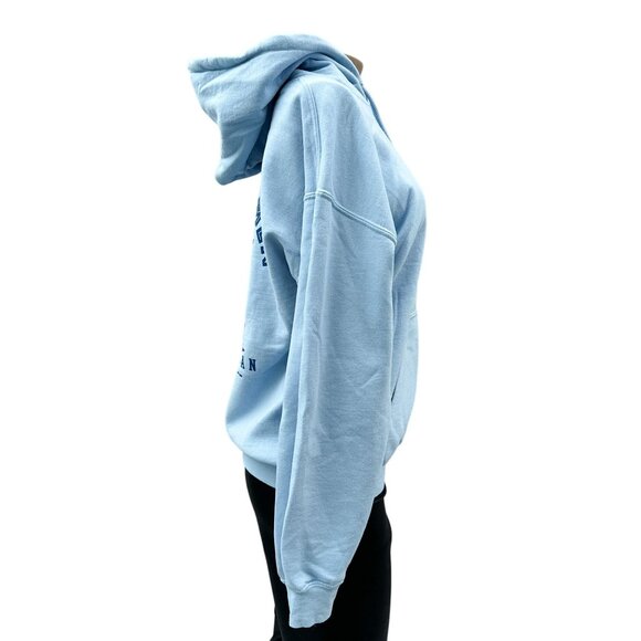 Octo Ramen Graphic Hoodie Relaxed Tokyo Japan Print by SCW Light Blue Unisex M - Picture 5 of 11
